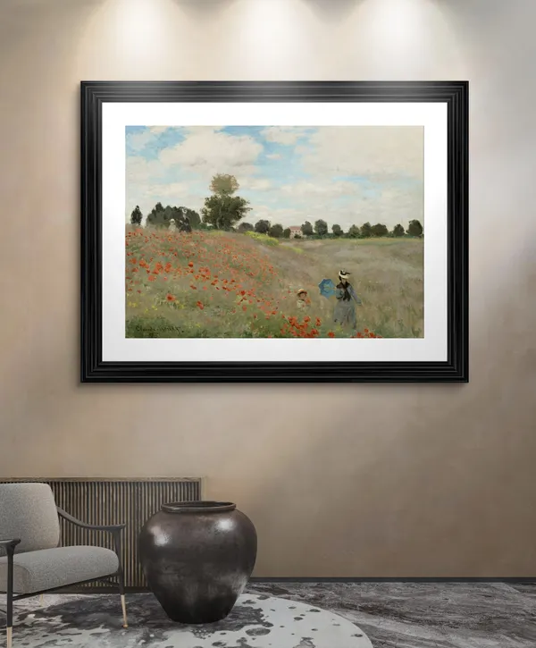The_Poppy_Field_near_Argenteuil_(1873),_A_Painting_by_Claude_Monet,_Wall_D�cor,_Framed,_Multicolor