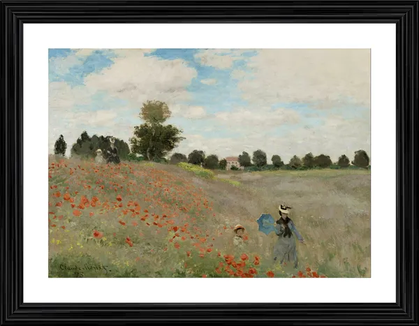 The_Poppy_Field_near_Argenteuil_(1873),_A_Painting_by_Claude_Monet,_Wall_D�cor,_Framed,_Multicolor