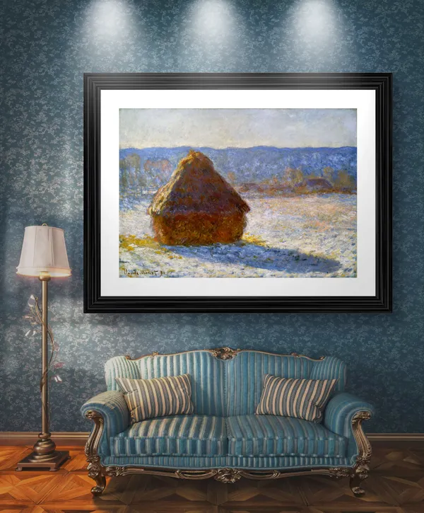 Haystacks-2_(1890),_A_Painting_by_Claude_Monet,_Wall_D�cor,_Framed,_Multicolor