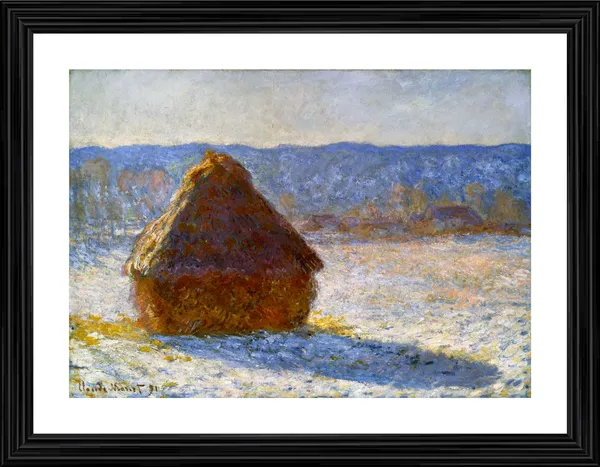 Haystacks-2_(1890),_A_Painting_by_Claude_Monet,_Wall_D�cor,_Framed,_Multicolor
