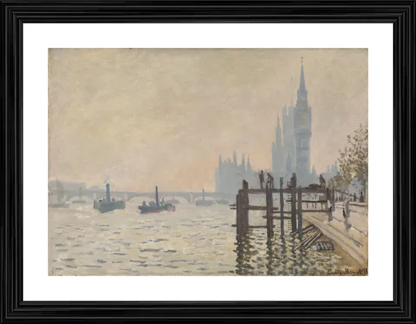 The_Thames_below_Westminster*_(1871),_A_Painting_by_Claude_Monet,_Wall_D�cor,_Framed,_Multicolor