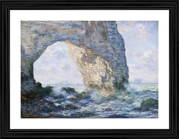 The_Manneporte_(Etretat)*_(1883),_A_Painting_by_Claude_Monet,_Wall_D�cor,_Framed,_Multicolor