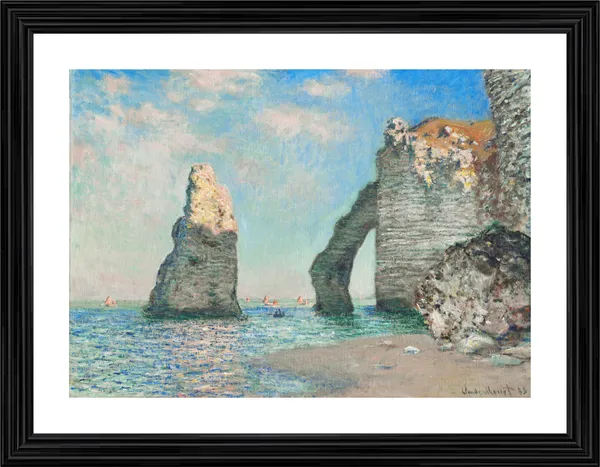 The_Cliffs_at_Etretat*_(1885),_A_Painting_by_Claude_Monet,_Wall_D�cor,_Framed,_Multicolor