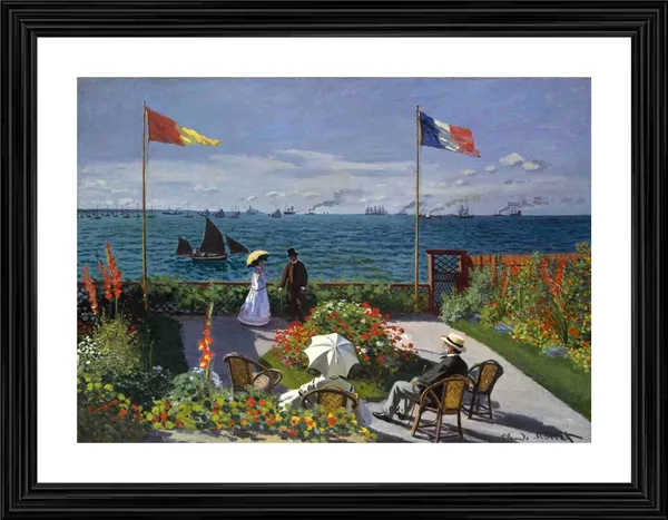 The_Garden_at_Sainte-Adresse*_(1967),_A_Painting_by_Claude_Monet,_Wall_D�cor,_Framed,_Multicolor