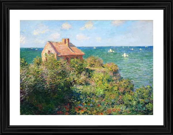Fisherman's_Cottage_at_Varengeville*_(1882),_A_Painting_by_Claude_Monet,_Wall_D�cor,_Framed,_Multicolor