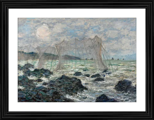 Fishing_Nets_at_Pourville*_(1882),_A_Painting_by_Claude_Monet,_Wall_D�cor,_Framed,_Multicolor