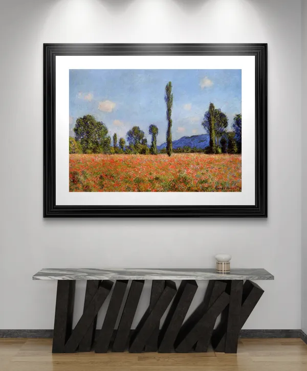 Poppy_Field*_(1887),_A_Painting_by_Claude_Monet,_Wall_D�cor,_Framed,_Multicolor