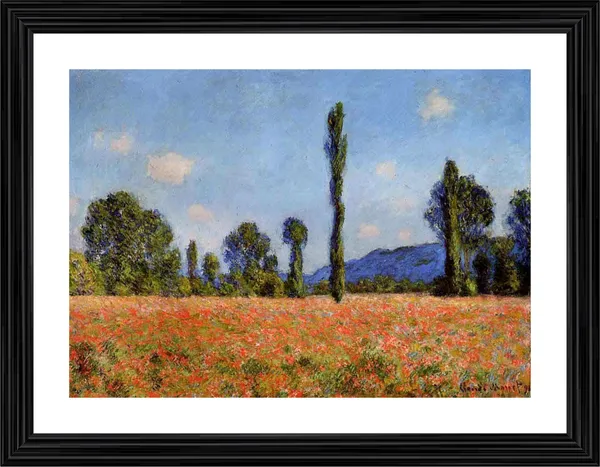 Poppy_Field*_(1887),_A_Painting_by_Claude_Monet,_Wall_D�cor,_Framed,_Multicolor