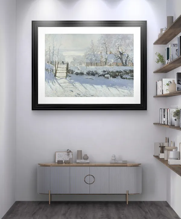 The_Magpie*_(1868),_A_Painting_by_Claude_Monet,_Wall_D�cor,_Framed,_Multicolor