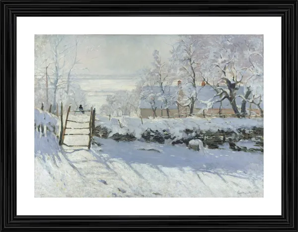 The_Magpie*_(1868),_A_Painting_by_Claude_Monet,_Wall_D�cor,_Framed,_Multicolor