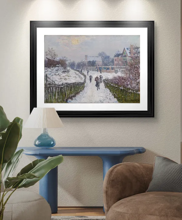 Boulevard_Saint-Denis,_Argenteuil_in_Winter*_(1875),_A_Painting_by_Claude_Monet,_Wall_D�cor,_Framed,_Multicolor