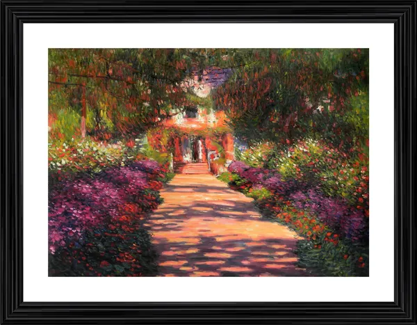 Garden_Path_at_Giverny*_(1902),_A_Painting_by_Claude_Monet,_Wall_D�cor,_Framed,_Multicolor