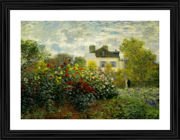 The_Garden_of_Monet_at_Argenteuil*_(1873),_A_Painting_by_Claude_Monet,_Wall_D�cor,_Framed,_Multicolor