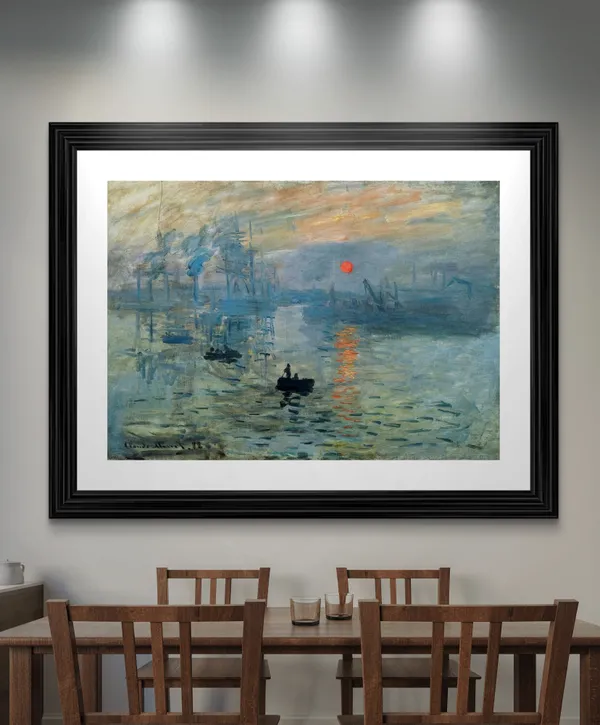 Impression_Sunrise*_(1874),_A_Painting_by_Claude_Monet,_Wall_D�cor,_Framed,_Multicolor