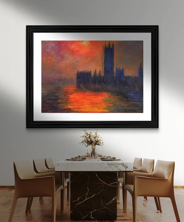 Houses_of_Parliament*_(1904),_A_Painting_by_Claude_Monet,_Wall_D�cor,_Framed,_Multicolor