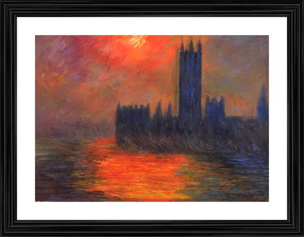 Houses_of_Parliament*_(1904),_A_Painting_by_Claude_Monet,_Wall_D�cor,_Framed,_Multicolor