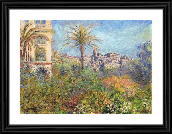 Villas_at_Bordighera*_(1884),_A_Painting_by_Claude_Monet,_Wall_D�cor,_Framed,_Multicolor