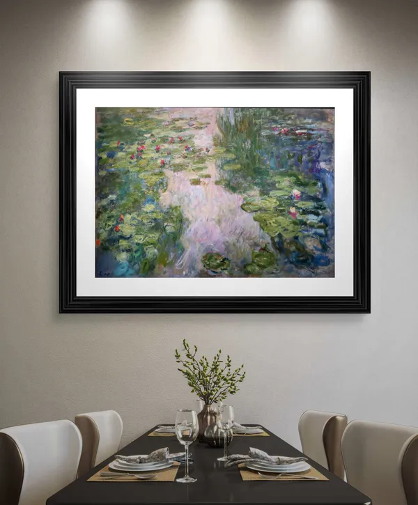 *Water_Lillies-4*,_A_Painting_by_Claude_Monet,_Wall_D�cor,_Framed,_Multicolor