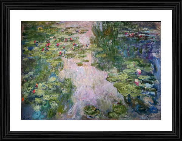 *Water_Lillies-4*,_A_Painting_by_Claude_Monet,_Wall_D�cor,_Framed,_Multicolor