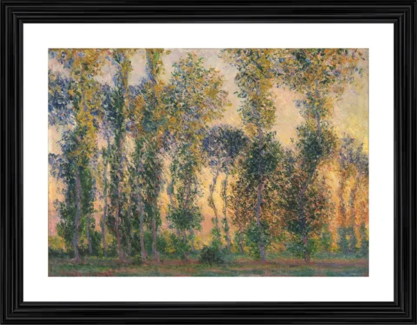 Poplars_at_Giverny,_Sunrise*_(1888),_A_Painting_by_Claude_Monet,_Wall_D�cor,_Framed,_Multicolor