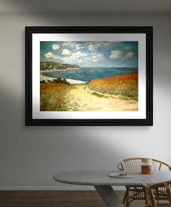 Path_in_the_wheat_at_Pourville*_(1882),_A_Painting_by_Claude_Monet,_Wall_D�cor,_Framed,_Multicolor