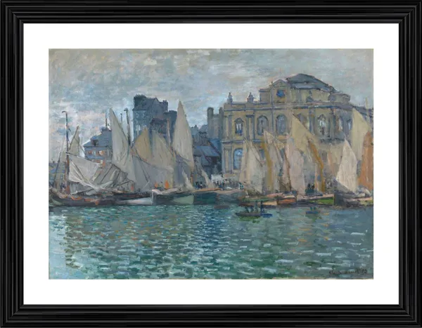 View_of_Le_Havre*_(1873),_A_Painting_by_Claude_Monet,_Wall_D�cor,_Framed,_Multicolor