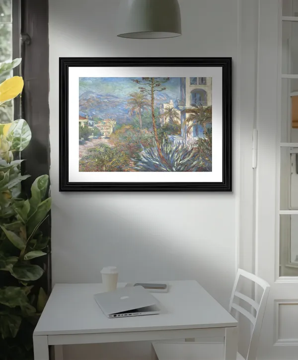 Villas_at_Bordighera*_(1885),_A_Painting_by_Claude_Monet,_Wall_D�cor,_Framed,_Multicolor