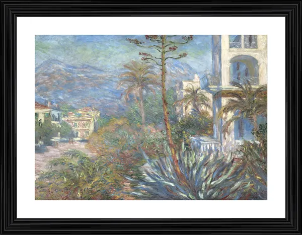 Villas_at_Bordighera*_(1885),_A_Painting_by_Claude_Monet,_Wall_D�cor,_Framed,_Multicolor