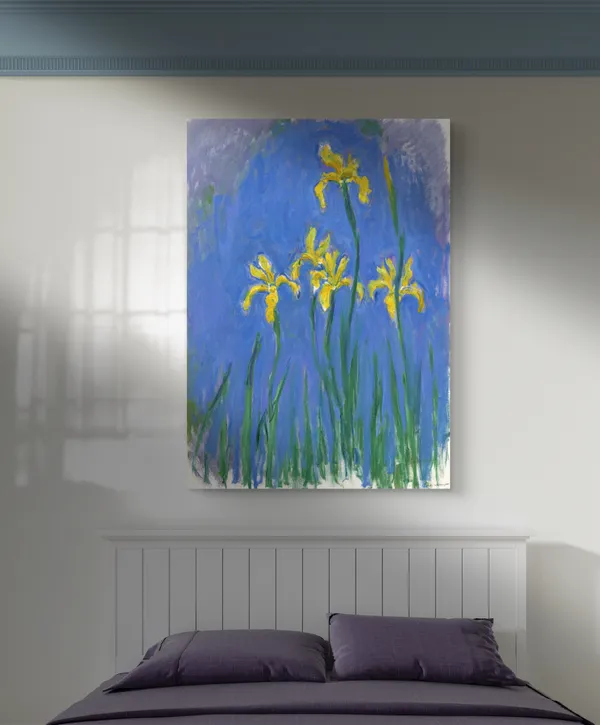Yellow_Irises*_(1924),_A_Painting_by_Claude_Monet,_Wall_D�cor,_Framed_Canvas,_Multicolor