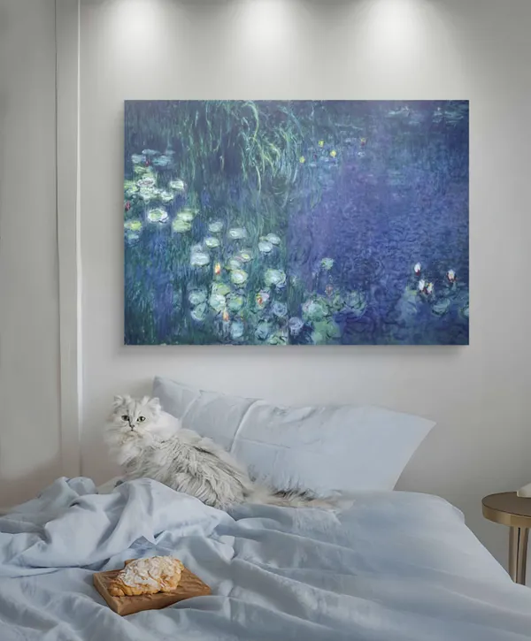 Water_Lilies:_Morning*_(1914),_A_Painting_by_Claude_Monet,_Wall_D�cor,_Framed_Canvas,_Multicolor