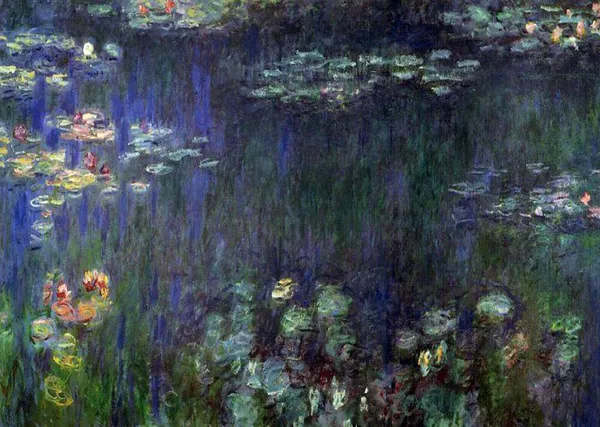 Water_Lilies,_Green_Reflection*_(1917),_A_Painting_by_Claude_Monet,_Wall_D�cor,_Framed_Canvas,_Multicolor