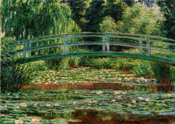 Water_Lilies:_The_Japanese_Bridge*_(1923),_A_Painting_by_Claude_Monet,_Wall_D�cor,_Framed_Canvas,_Multicolor