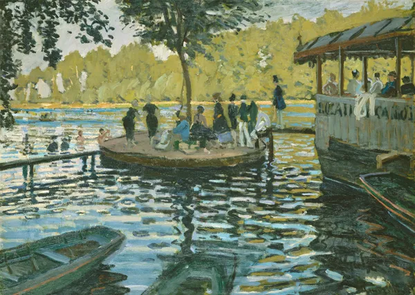 La_Grenouill�re_(1869),_A_Painting_by_Claude_Monet,_Wall_D�cor,_Framed_Canvas,_Multicolor