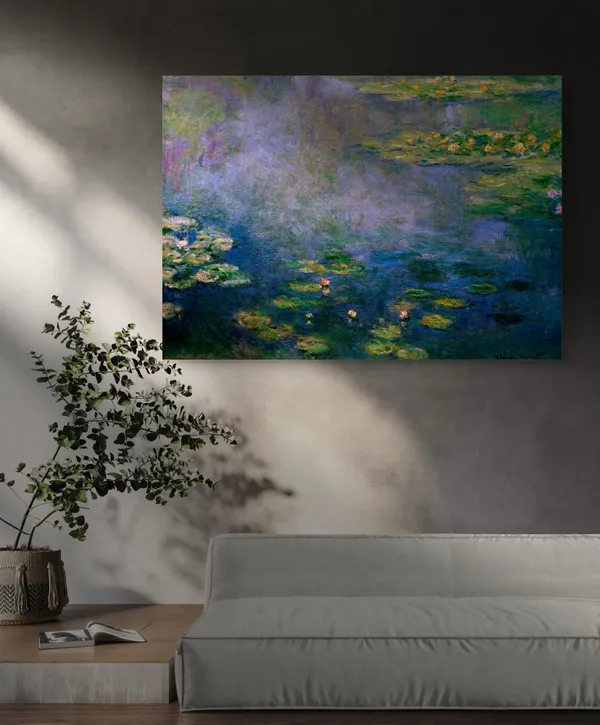 Water_Lillies-1,_A_Painting_by_Claude_Monet,_Wall_D�cor,_Framed_Canvas,_Multicolor