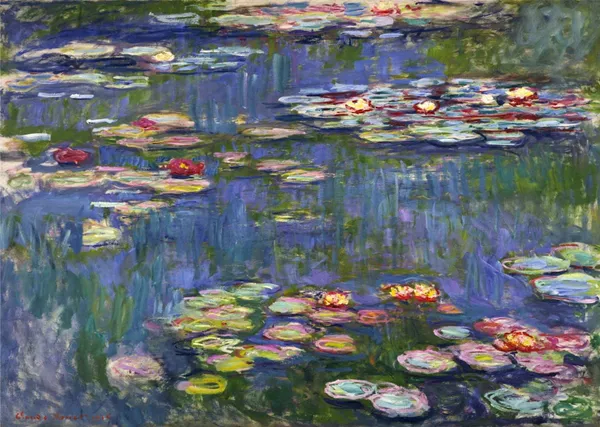 Water_Lillies-2,_A_Painting_by_Claude_Monet,_Wall_D�cor,_Framed_Canvas,_Multicolor