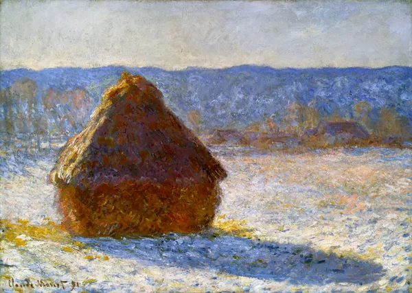 Haystacks-2_(1890),_A_Painting_by_Claude_Monet,_Wall_D�cor,_Framed_Canvas,_Multicolor
