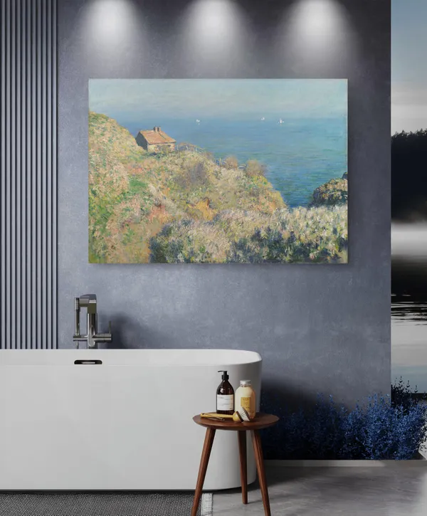 Customs_Officers's_Hut_at_Varengeville*_(1882),_A_Painting_by_Claude_Monet,_Wall_D�cor,_Framed_Canvas,_Multicolor