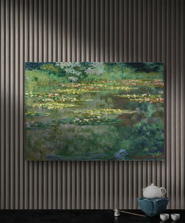 Water_Lily_Pond_(Harmony_in_Green)*_(1899),_A_Painting_by_Claude_Monet,_Wall_D�cor,_Framed_Canvas,_Multicolor