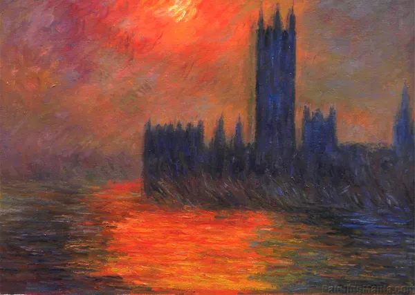 Houses_of_Parliament*_(1904),_A_Painting_by_Claude_Monet,_Wall_D�cor,_Framed_Canvas,_Multicolor