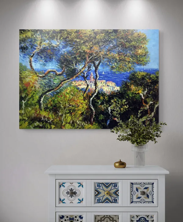 Bordighera*_(1884),_A_Painting_by_Claude_Monet,_Wall_D�cor,_Framed_Canvas,_Multicolor