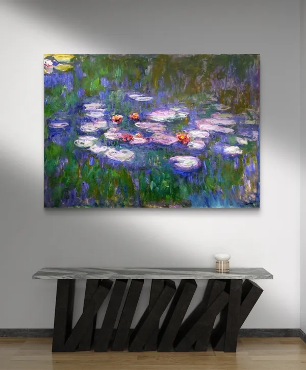 Water_Lillies-3*,_A_Painting_by_Claude_Monet,_Wall_D�cor,_Framed_Canvas,_Multicolor