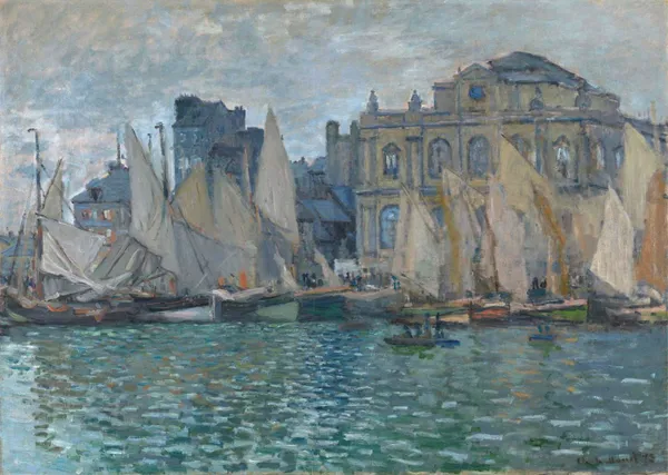 View_of_Le_Havre*_(1873),_A_Painting_by_Claude_Monet,_Wall_D�cor,_Framed_Canvas,_Multicolor