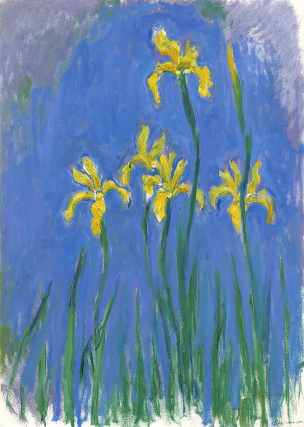 Yellow_Irises*_(1924),_A_Painting_by_Claude_Monet,_Unframed_Canvas_Print,_Multicolor