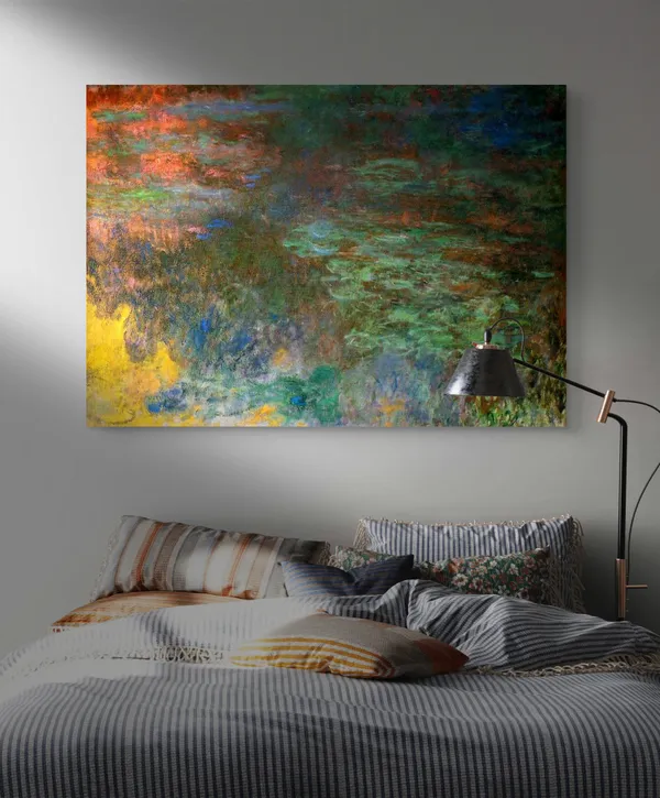Water_Lilies_at_Sunset*_(1914),_A_Painting_by_Claude_Monet,_Unframed_Canvas_Print,_Multicolor