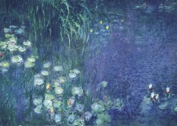 Water_Lilies:_Morning*_(1914),_A_Painting_by_Claude_Monet,_Unframed_Canvas_Print,_Multicolor