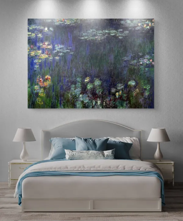 Water_Lilies,_Green_Reflection*_(1917),_A_Painting_by_Claude_Monet,_Unframed_Canvas_Print,_Multicolor