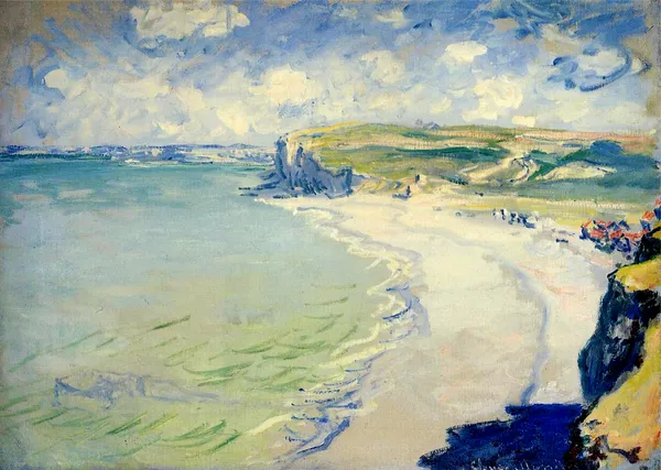 Beach_at_Pourville-1_(1882),_A_Painting_by_Claude_Monet,_Unframed_Canvas_Print,_Multicolor