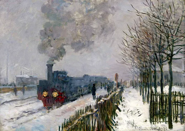 The_Locomotive_(1875),_A_Painting_by_Claude_Monet,_Unframed_Canvas_Print,_Multicolor