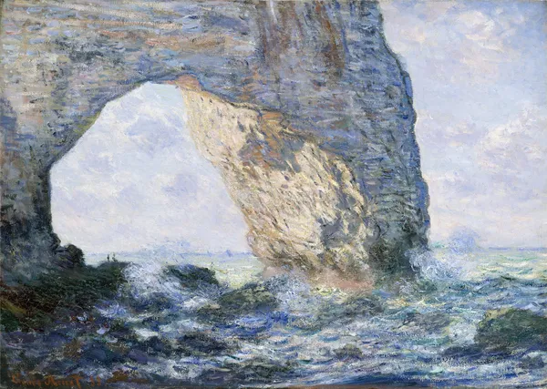 The_Manneporte_(Etretat)*_(1883),_A_Painting_by_Claude_Monet,_Unframed_Canvas_Print,_Multicolor