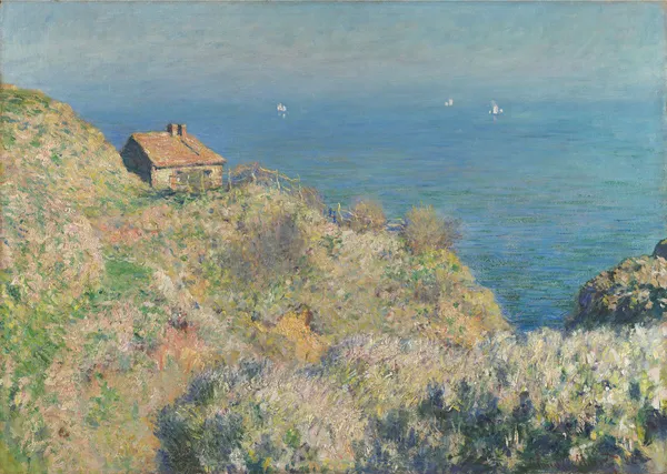 Customs_Officers's_Hut_at_Varengeville*_(1882),_A_Painting_by_Claude_Monet,_Unframed_Canvas_Print,_Multicolor